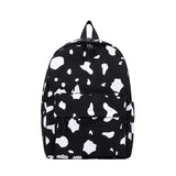 Canvas Cow Pattern Print Backpack for Teenagers