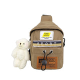 Canvas Crossbody Bag For Women MINI Small Square Messenger Envelope Phone Wallet