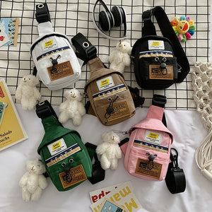 Canvas Crossbody Bag For Women MINI Small Square Messenger Envelope Phone Wallet