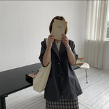 Women Canvas Crossbody Bag Large Capacity Shoulder Bag Retro Dumpling Hobos Bag