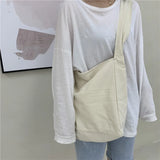 Canvas Crossbody Shoulder Bag Large Capacity Casual Retro Style Hobos Bag