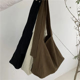 Canvas Crossbody Shoulder Bag Large Capacity Casual Retro Style Hobos Bag