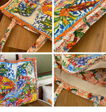 Women Canvas Eco Bag Oil Painting Ladies Shopping Bag Double Sided Printing