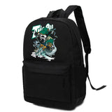 Canvas Backpack School Bags Samurai Printing Large Shoulder Bag