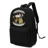 Canvas Backpack School Bags Samurai Printing Large Shoulder Bag