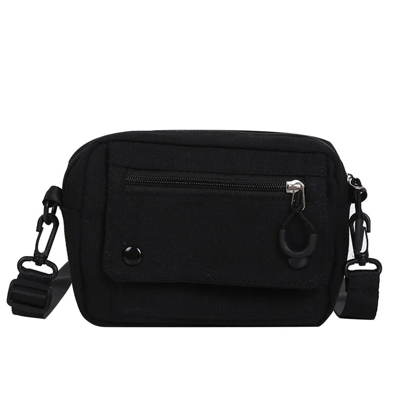 Women Canvas Flap Bag Casual Travel Mini Messenger Bag