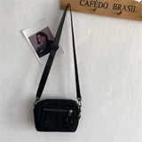 Women Canvas Flap Bag Casual Travel Mini Messenger Bag