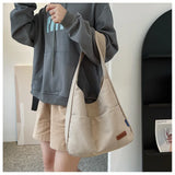 Women Canvas Handbag Underarm Shoulder Bag Ladies Casual Tote Bag