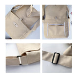 Canvas Mini Handbag Crossbody Phone Bag Flap Shoulder Bag Student Bag