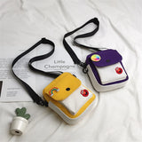 Women Canvas Mini Student Bag Cell Phone Crossbody Casual Ladies Shoulder Bag
