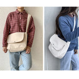 Canvas Mini Handbag Crossbody Phone Bag Flap Shoulder Bag Student Bag