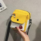 Women Canvas Mini Student Bag Cell Phone Crossbody Casual Ladies Shoulder Bag