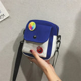 Women Canvas Mini Student Bag Cell Phone Crossbody Casual Ladies Shoulder Bag