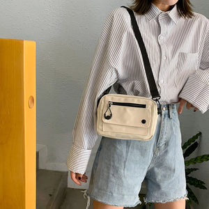 Women Canvas Mini Student Crossbody Bag Cell Phone Casual Ladies