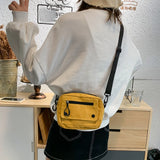 Women Canvas Mini Student Crossbody Bag Cell Phone Casual Ladies