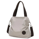 Women Canvas Large Capacity Casual Tote Bag Solid Shoulder Bag