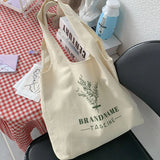 Canvas Flower Tote Shopper Bag Eco Reusable Shopping Bag Girl Beach Travel