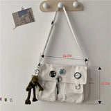 Canvas Messenger Bag Large Shou...
