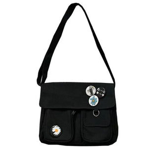 Canvas Messenger Bag Large Shou...