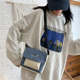 Women Canvas Messenger Bag Youth Ladies Shoulder Bag