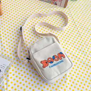Canvas Messenger Bag Lady Shoulder Bag Student Crossbody Tote