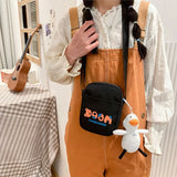 Canvas Messenger Bag Lady Shoulder Bag Student Crossbody Tote