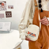 Canvas Messenger Bag Lady Shoulder Bag Student Crossbody Tote