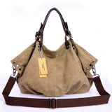 Women Canvas Crossbody Messenger Bag Large Shoulder Handbag