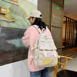 Canvas School Bag Waterproof Travel Backpack Teenager Girl Boy School Backpack