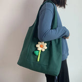Flower Art Canvas Shopping Bag Eco Handbag Tote