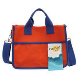 Women Canvas Shopping Bag Letters Print Female Cotton Cloth Shoulder Bag