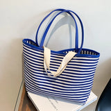 Women Canvas Shopping Bag YOUTH stripe Print Female Cotton Cloth Shoulder Bag