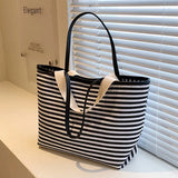 Women Canvas Shopping Bag YOUTH stripe Print Female Cotton Cloth Shoulder Bag