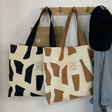 Canvas Shopping Bag Eco Reusable Foldable Shoulder Large Capacity Handbag