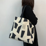 Canvas Shopping Bag Eco Reusable Foldable Shoulder Large Capacity Handbag