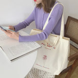 Women Canvas Tote Bag Large Reusable Grocery Eco-Friendly Shoulder Handbag