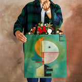 Women Canvas Shoulder Bag Abstract Casual Shopper Eco Reusable Storage Handbag