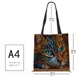 Women Canvas Shoulder Bag Animal Abstract Eco Reusable Foldable Harajuku Tote