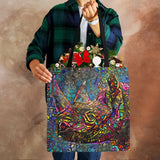 Women Canvas Shoulder Bag Animal Abstract Eco Reusable Foldable Harajuku Tote