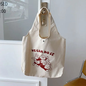 Cartoon Canvas Shoulder Bag for Girls