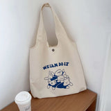 Cartoon Canvas Shoulder Bag for Girls