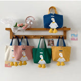 Yellow Duck Canvas Shoulder Bag for Girls