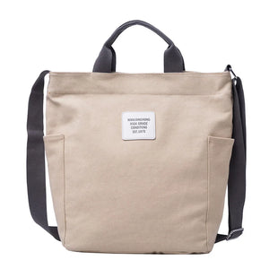 Canvas Shoulder Bag Vintage Crossbody Large Tote Bag