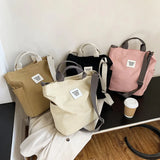 Canvas Shoulder Bag Vintage Crossbody Large Tote Bag