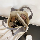 Canvas Shoulder Bag Vintage Crossbody Large Tote Bag