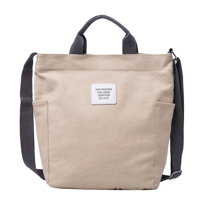 Canvas Shoulder Bag Vintage Crossbody Large Tote Bag