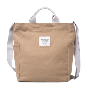 Canvas Shoulder Bag Vintage Crossbody Large Tote Bag