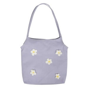 Lovely Flower Canvas Shoulder Bag for Women