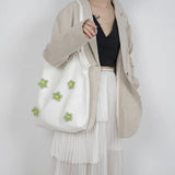 Lovely Flower Canvas Shoulder Bag for Women
