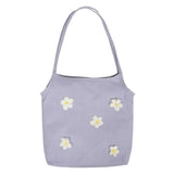 Lovely Flower Canvas Shoulder Bag for Women